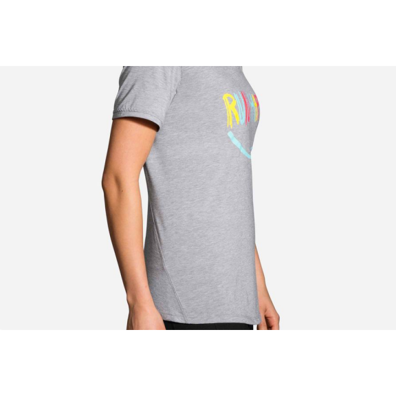Camiseta Brooks Distance Sleeve Gris Mujer 4 Camiseta Brooks Distance Sleeve Gris Mujer - Imagen 2