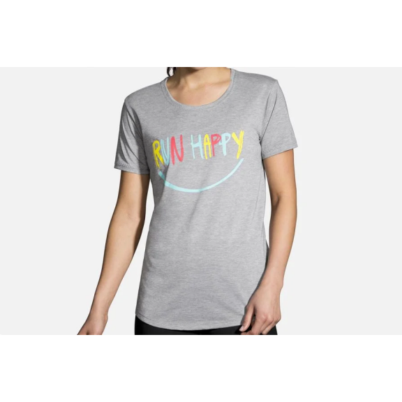 Camiseta Brooks Distance Sleeve Gris Mujer 5 Camiseta Brooks Distance Sleeve Gris Mujer - Imagen 3