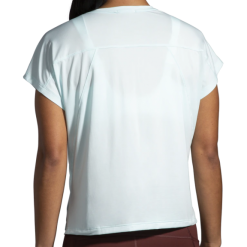 Camiseta M/c Running Brooks Sprint Free Celeste Mujer -Fitness comercio camiseta mc running brooks sprint free celeste mujer 1