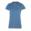 Camiseta Mizuno Impulse Core Tee Azul Mujer -Fitness comercio camiseta mizuno impulse core tee azul mujer