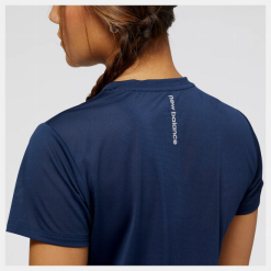 Camiseta New Balance Accelerate Short Sleeve Azul Mujer -Fitness comercio camiseta new balance accelerate short sleeve azul mujer 3