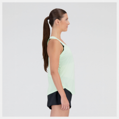 Camiseta New Balance Accelerate Tank Verde Mujer -Fitness comercio camiseta new balance accelerate tank verde mujer 2