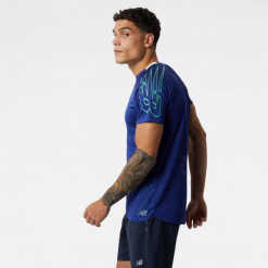 Camiseta New Balance Printed Fast Flight Marino Hombre -Fitness comercio camiseta new balance printed fast flight marino hombre 2