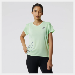 Camiseta New Balance Printed Fast Flight Verde Mujer -Fitness comercio camiseta new balance printed fast flight verde mujer 1