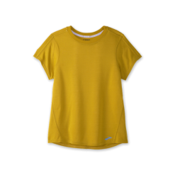 Camiseta Running Brooks Distance Ocre Mujer