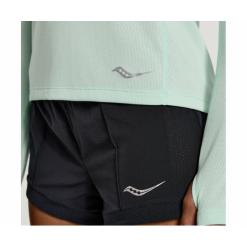 Camiseta Running Saucony Stopwatch Long Sleeve Verde Mujer -Fitness comercio camiseta running saucony stopwatch long sleeve verde mujer 3