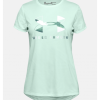 Camiseta Under Armour Tech Graphic Big Logo Verde Agua Niña -Fitness comercio camiseta under armour tech graphic big logo verde agua nina