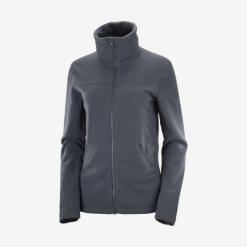 Chaqueta Salomon Essential Cosy Fleece FZ Gris Mujer