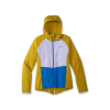 Cortavientos Running Brooks Canopy Jacket Ocre Azul Mujer -Fitness comercio cortavientos running brooks canopy jacket ocre azul mujer