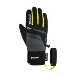 Guantes Esquí Reusch Travis Gore-Tex Negro Amarillo Junior