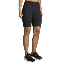 Malla Corta Running Brooks Method 8" Negro Mujer -Fitness comercio malla corta running brooks method 8 negro mujer 1