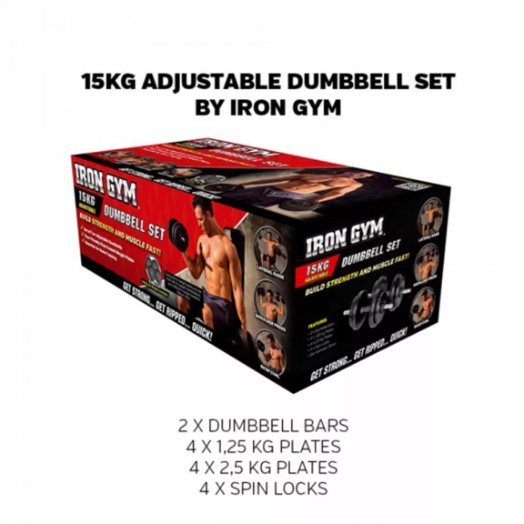 Mancuernas Iron Gym Juego 15 Kg Ajustable Dumbbel Set 7 Mancuernas Iron Gym Juego 15 Kg Ajustable Dumbbel Set - Imagen 5