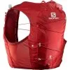 Mochila Trail Running Salomon Active Skin 8 SET Rojo -Fitness comercio mochila trail running salomon active skin 8 set rojo
