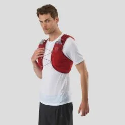 Mochila Trail Running Salomon Active Skin 8 SET Rojo -Fitness comercio mochila trail running salomon active skin 8 set rojo 2