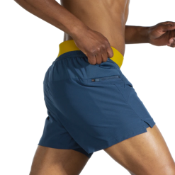 Pantalón Corto Brooks Sherpa 5" 2-in-1 Azul Dorado Hombre -Fitness comercio pantalon corto brooks sherpa 5 2in1 azul dorado hombre 3
