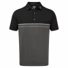 Foot Joy Polo Golf Footjoy Lisle Engineered EOE Stripe Negro -Fitness comercio polo golf footjoy lisle engineered eoe stripe negro