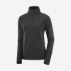 Sudadera 1/2 Cremallera Salomon Transition Hz Negro Mujer -Fitness comercio sudadera 12 cremallera salomon transition hz negro mujer