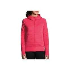 Sudadera Brooks Fly-By Hoodie Rosa Mujer