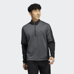 Adidas Golf Sudadera Golf Adidas Color Block Quarter Zip Gris Hombre