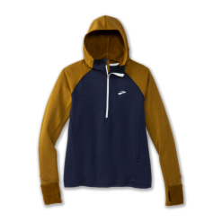Sudadera Running Brooks Notch Thermal 2.0 Azul Marrón Mujer