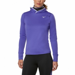 Sudadera Running Mizuno Active Warm Hood Morado Mujer