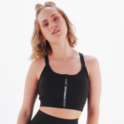 Sujetador Deportivo No Publik Brooklyn Zipper Negro Mujer