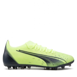 Zapatillas Fútbol Puma Ultra Match MG Amarillo Marino Hombre