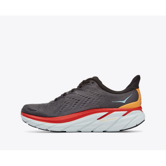 Zapatillas Running Hoka Clifton 8 Antracita Rojo Hombre 4 Zapatillas Running Hoka Clifton 8 Antracita Rojo Hombre - Imagen 2