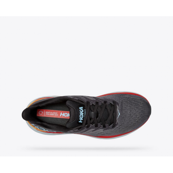 Zapatillas Running Hoka Clifton 8 Antracita Rojo Hombre 9 Zapatillas Running Hoka Clifton 8 Antracita Rojo Hombre - Imagen 7