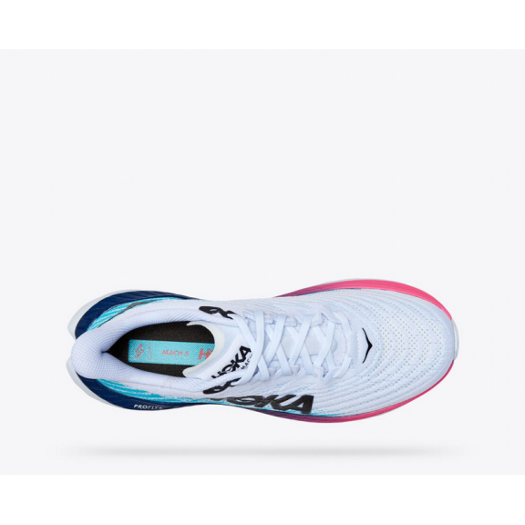 Zapatillas Running Hoka Mach 5 Blanco Azul Rosa Hombre 7 Zapatillas Running Hoka Mach 5 Blanco Azul Rosa Hombre - Imagen 5